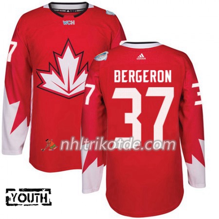 Kanada Trikot Patrice Bergeron 37 2016 World Cup Rot - Kinder